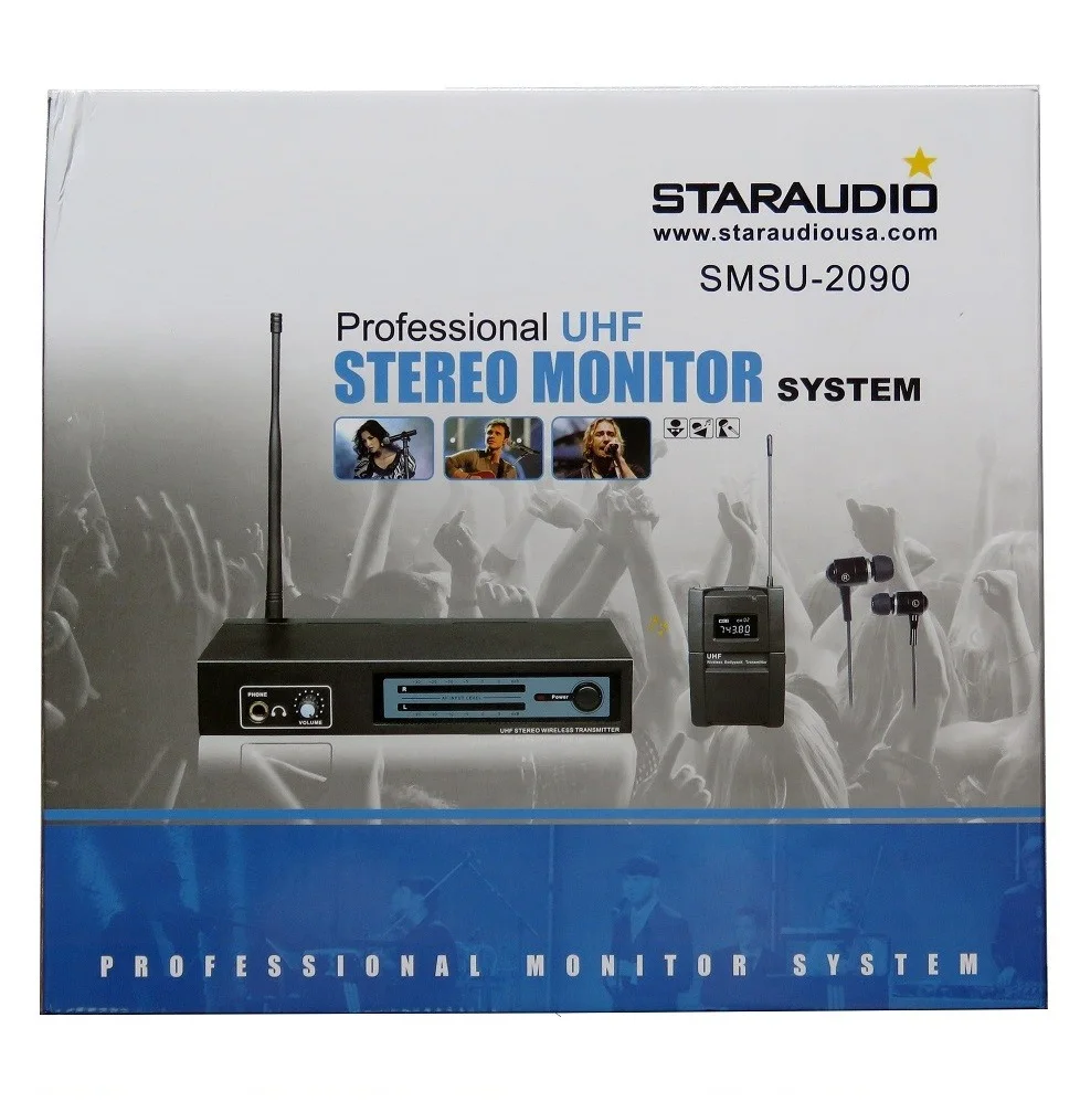 STARAUDIO Pro Stage Show UHF беспроводной стерео монитор в ухо корпус микрофонная