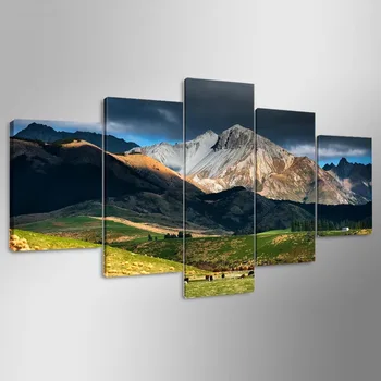 

Wall Art Poster Modern Prints Decor Living Room Or Bedroom Canvas 5 Pieces New Zealand Landscape Painting Modular Pictures Frame