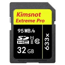 Kimsnot Extreme PRO 633x32 Гб SDHC 256 ГБ 128 Гб 64 Гб оперативной памяти, 16 Гб встроенной памяти SDXC SD карты флэш-карта памяти Class 10 95 МБ/с. C10 UHS-1 Камера карты
