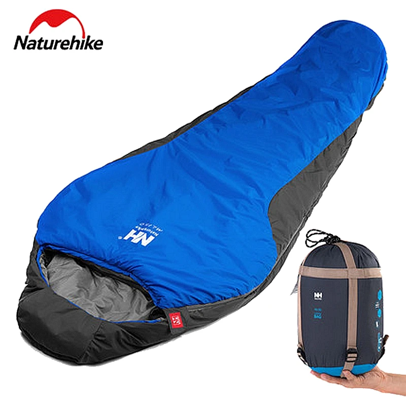 Limited  Naturehike Mummy Splicing Sleeping Bag With Hat Lengthened Waterproof Adult Portable Outdoor Campin