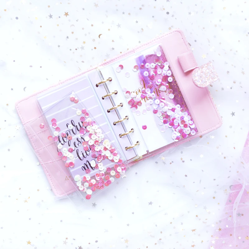 Lovedoki Sequins серии спиральный ноутбук индексный разделитель ПВХ для 6 отверстий