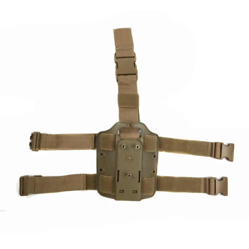 

Desert Tan Sand Style Drop Leg Platform Moulded Polymer Tactical Gun P226 USP M9 Gl 1911 Holster Platform