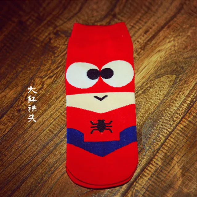 36-42 летние мужские носки Harajuku Хип-хоп ниндзя Бэтмен Супермен Спайдермен Капитан Америка Мстители короткие носки новинка Sokken D001 - Цвет: 7