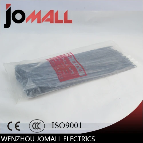 

250Pcs 4*300mm 11.5" Black Self-Locking Plastic Cable Zip Ties Cable Loop Ties