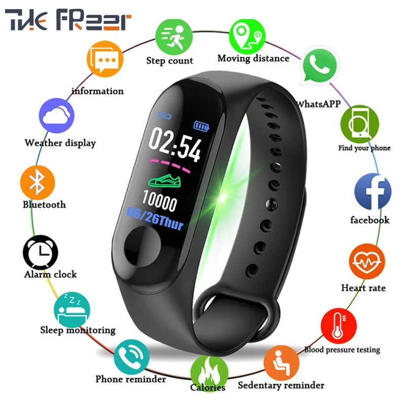 

Color Screen Smart Watch Sport Fitness Bracelet IP67 Waterproof Blood Pressure Heart Rate Activity Tracker For Men Women Watches