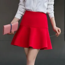 Высокая талия плиссированная короткая элегантная юбка для женщин пространство хлопок расклешенные мини юбки модные женские винтажные Faldas Saia 3XL плюс размер