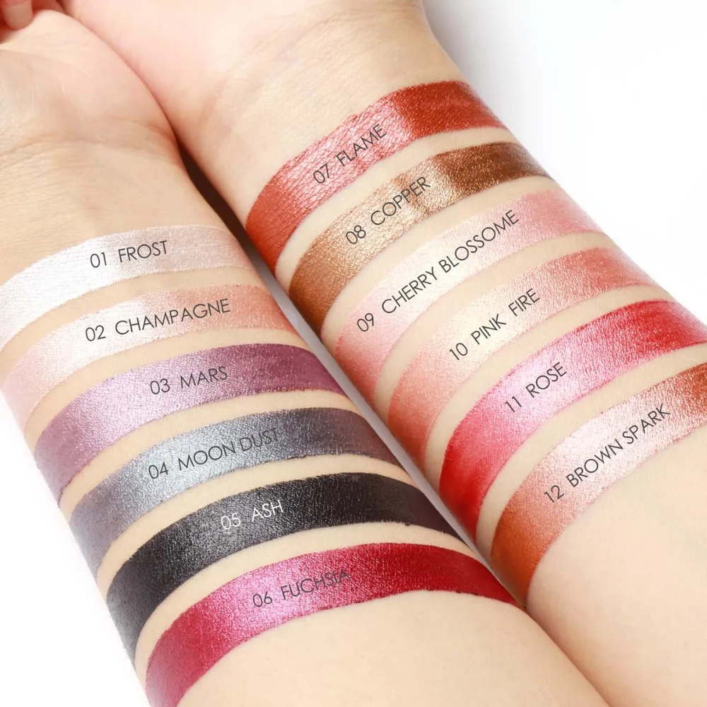 Focallure shimmer eyeshadow pencil 12 цветов водостойкие блестящие тени для век пигментная