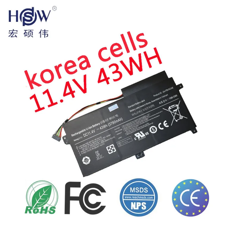 HSW ноутбука Батарея для samsung AA-PBVN3AB AA-PBVN3AB NP470R5E 510R батареи BA43-00358A Батарея для ноутбука 1588-3366 Батарея