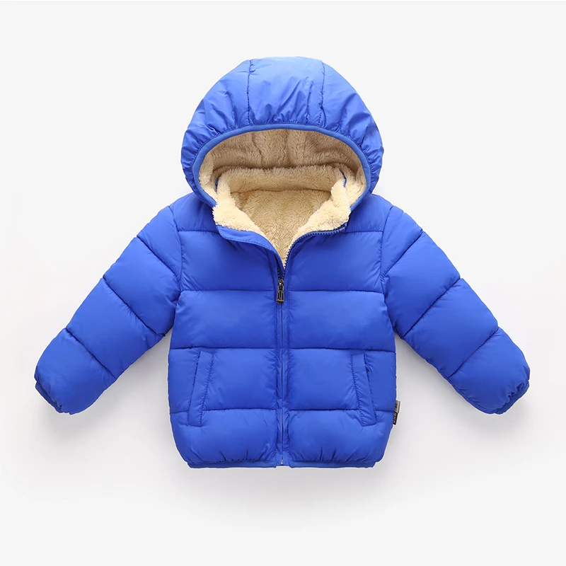 Sundae Angel/куртка для маленьких мальчиков, зимняя утепленная Осенняя верхняя одежда из овечьей шерсти для девочек, теплые детские пальто с капюшоном, одежда для 12 мес.-6 лет