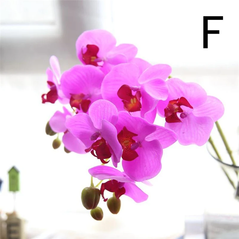  Wedding Colorful Artificial Fake Silk Flower Phalaenopsis Butterfly Orchid Waterproof beautiful Decor hot sale C0312#30        15