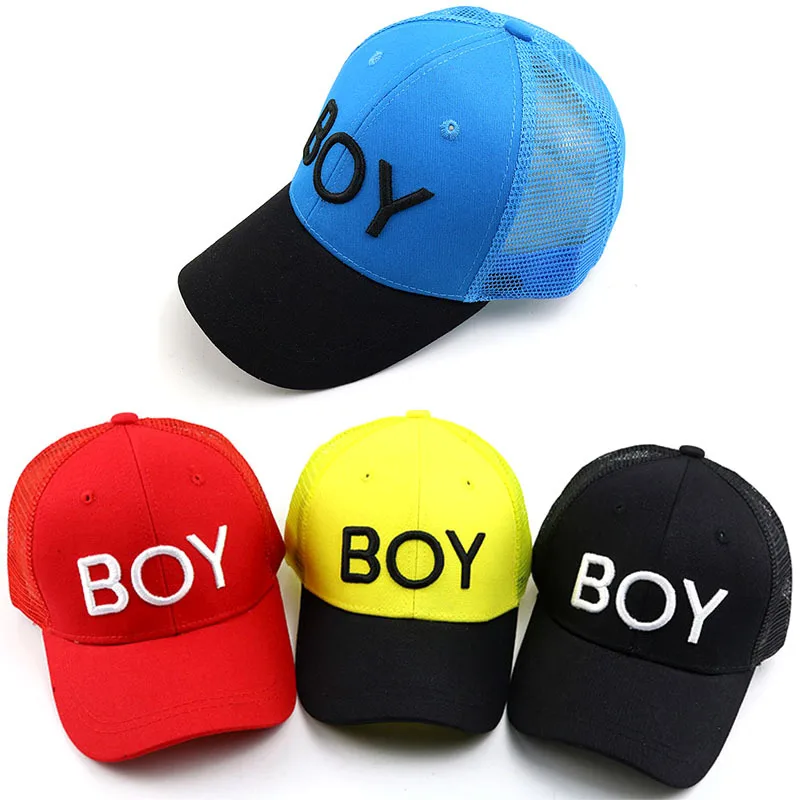 

2019 Baby hats New letters BOY breathable mesh baseball caps Korean version of summer children's sunshade sun hat kids Snapback