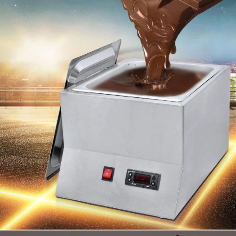 

Chocolate melting pots commercial single hot chocolate dipping melting machine cylinder electric warmer melter 1 Lattices