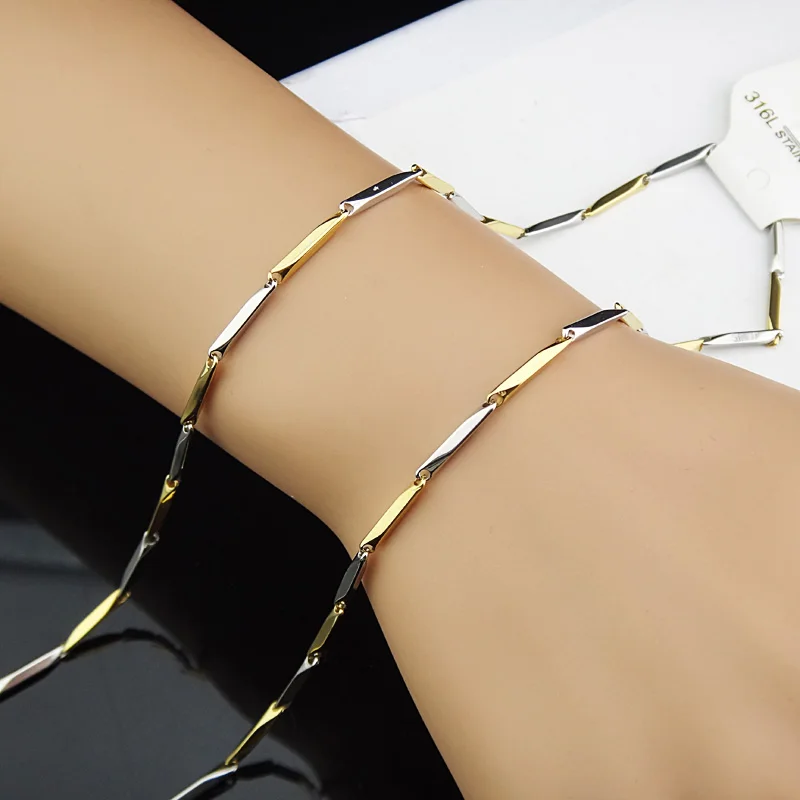 

Hot Sale Charms 316L Stainless Steel Women Mens Costume Necklace Fashion Gold Silver Jewelry A-816