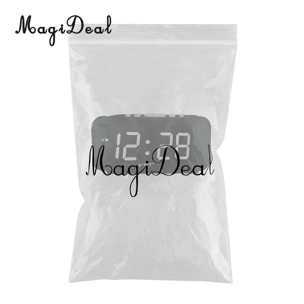 MagiDeal LED Digital Alarm Clock Awake Up Alarm Clock Snooze Alarm Clock for Home Bedroom + 1.8'' Big Display