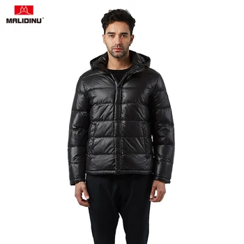 

MALIDINU New Winter Down Jacket Men Warm Down Coat 70%White Duck Down Russian Winter Jacket Mens Fashion Casual Black Jacket Men