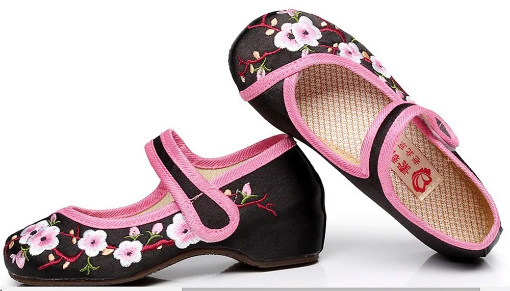 Обувь для больших девочек; Туфли mary jane с маленькой цветочной вышивкой; цвет белый, зеленый, черный, розовый; традиционная обувь в китайском стиле; винтажная Танцевальная обувь принцессы