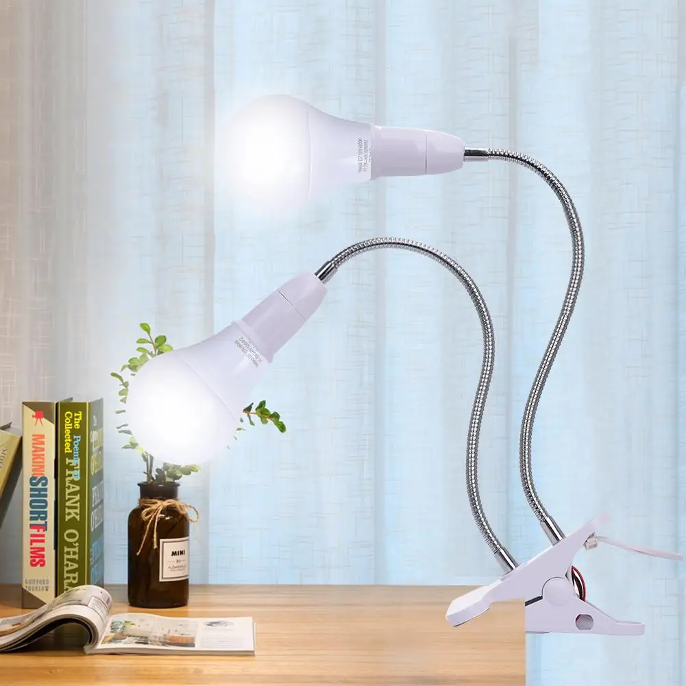E27 LED Clip-on Desk Light Work Table Lamp Holder Flexible Neck double head Led Table light plant grow lights with US/EU Plug E27 LED Clip-on Desk Light Work Table Lamp Holder Flexible Neck double head Led Table light plant grow lights with US/EU Plug