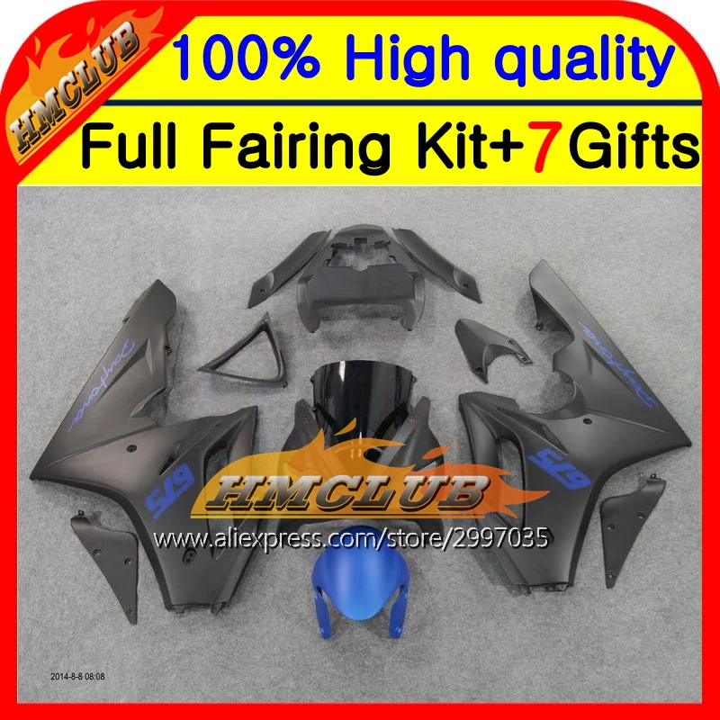 

Body ALL Flat black For TRIUMPH 675 Daytona 675 09-11 10 09 11 41HM31 Daytona675 2009 2010 2011 Black blue Fairing