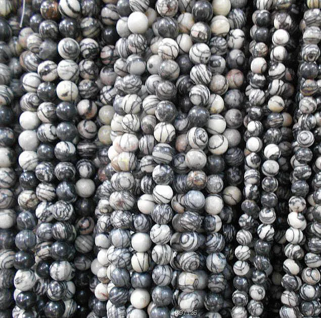 

Network zebra Stripes Natural Stone Beads For Jewelry Making DIY Bracelet Necklace 4mm 6mm 8mm 10mm 12mm Strand16''