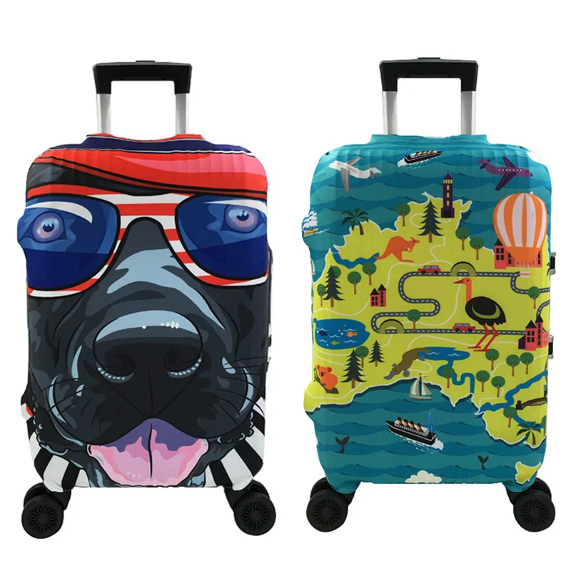 

REREKAXI Fashion Travel Suitcase Luggage Protection Cover 18-32 Inch Trolley Elastic Dust Case Covers Baggage Trunk Cover