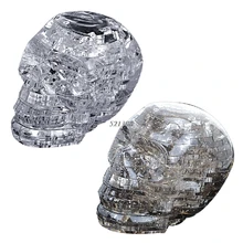 3D Crystal Puzzle with Flash Light DIY Model Buliding Toy for Children Home Decoration Skull MAY16