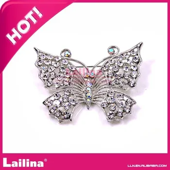 

Fashion rhinestone butterfly rhinestone brooch pin silver