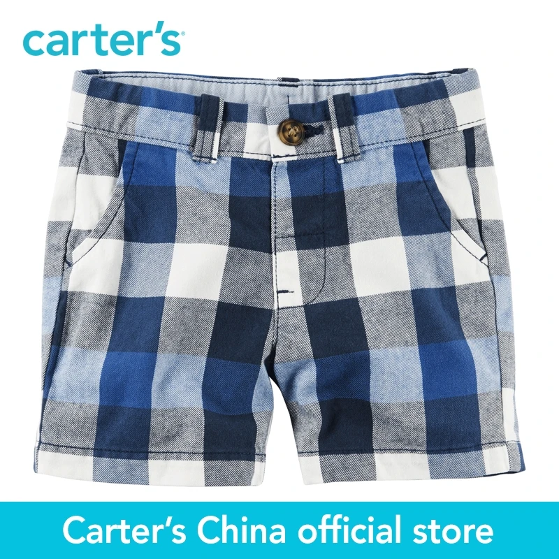 Carter's 1pcs baby children kids Plaid Flat Front Twill Shorts 224G340,sold by Carter's China
