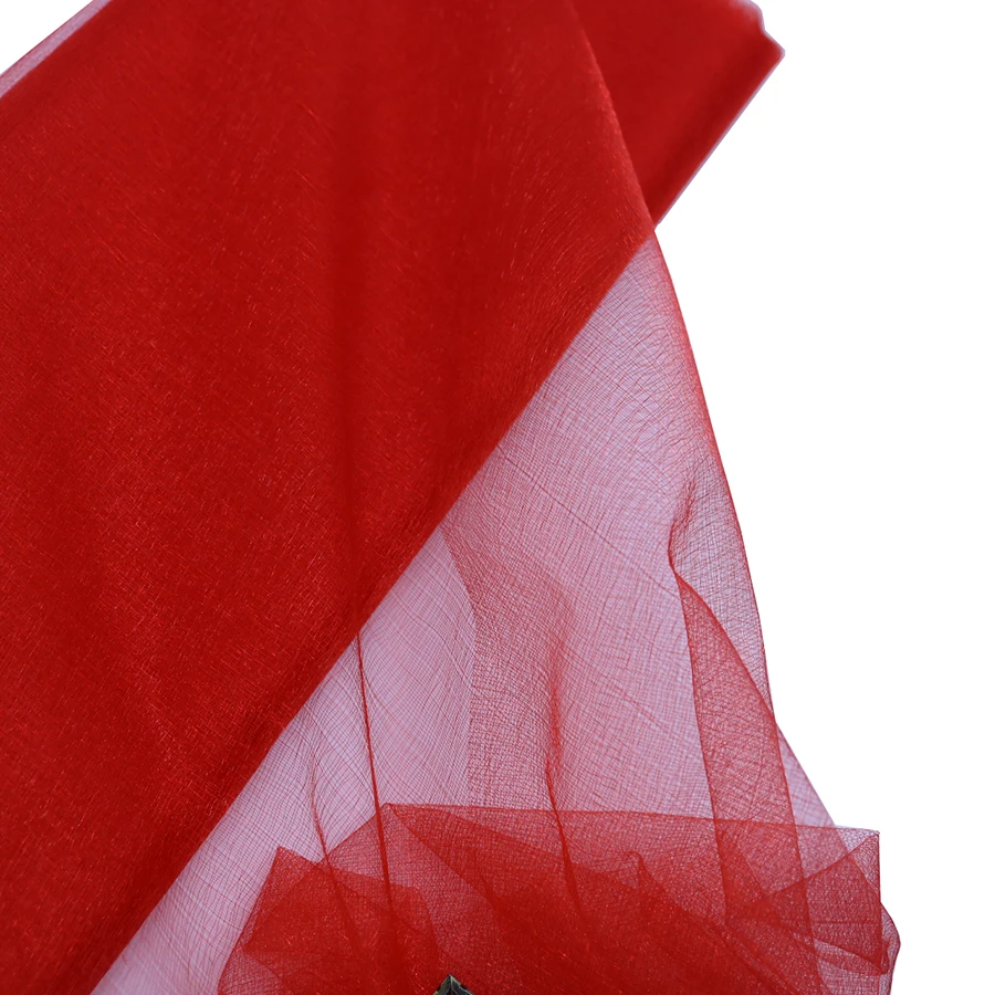 5meter Organza Knot Wedding Chairs Cover Sheer Crystal Organza Tulle Roll Fabric for Wedding Party Decoration Organza Width 48cm