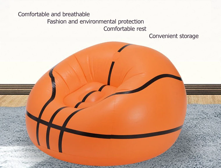29%, утолщаются Футбол Баскетбол велюровый надувной стул Air стул расслабиться пуф мебель для дома открытый шезлонг с насосом