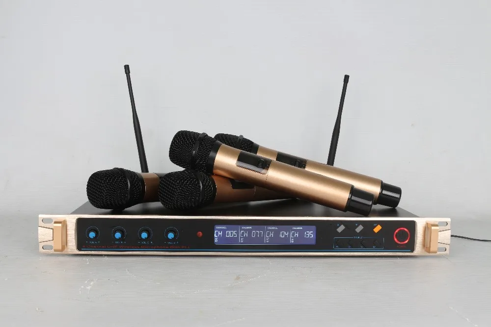 Ручной беспроводной микрофон ERZHEN U8000B UHF 4 динамические капсулы семейные вечерние