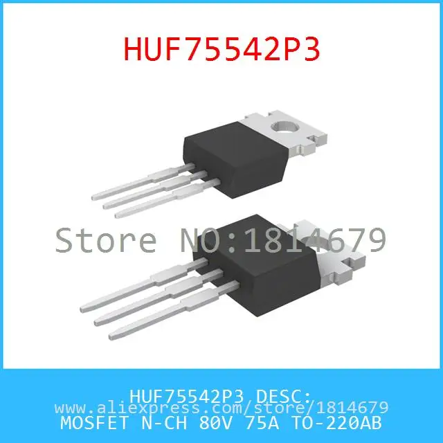 Free Shipping 1PCS/lot HUF75542P3 MOSFET N-CH 80V 75A TO-220AB 75542 HUF75542 |
