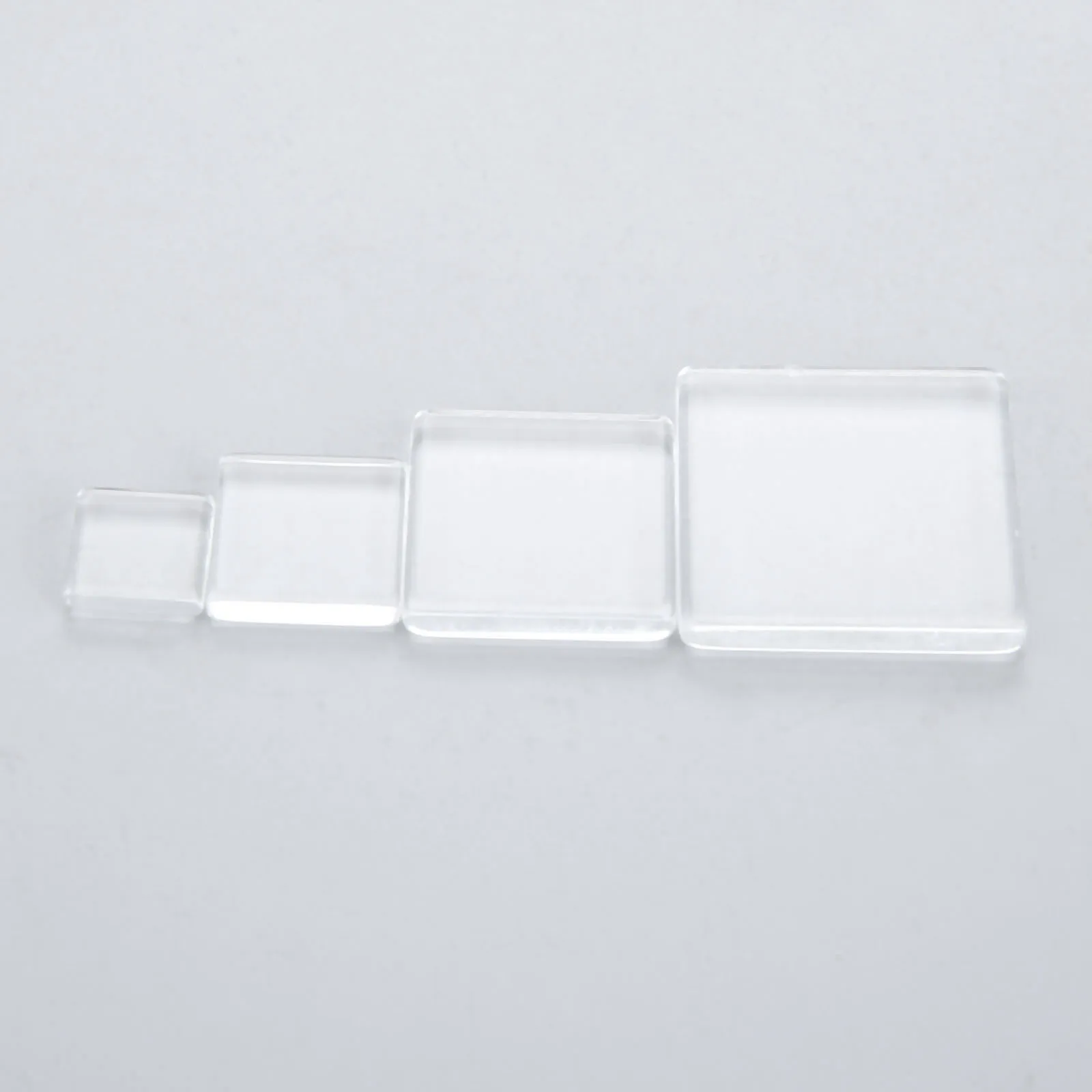 1 set square clear glass dome cabochon flat-back 10mm/14mm/20mm/25mm cameo pendant jewelry making DIY craft sewing Hicello