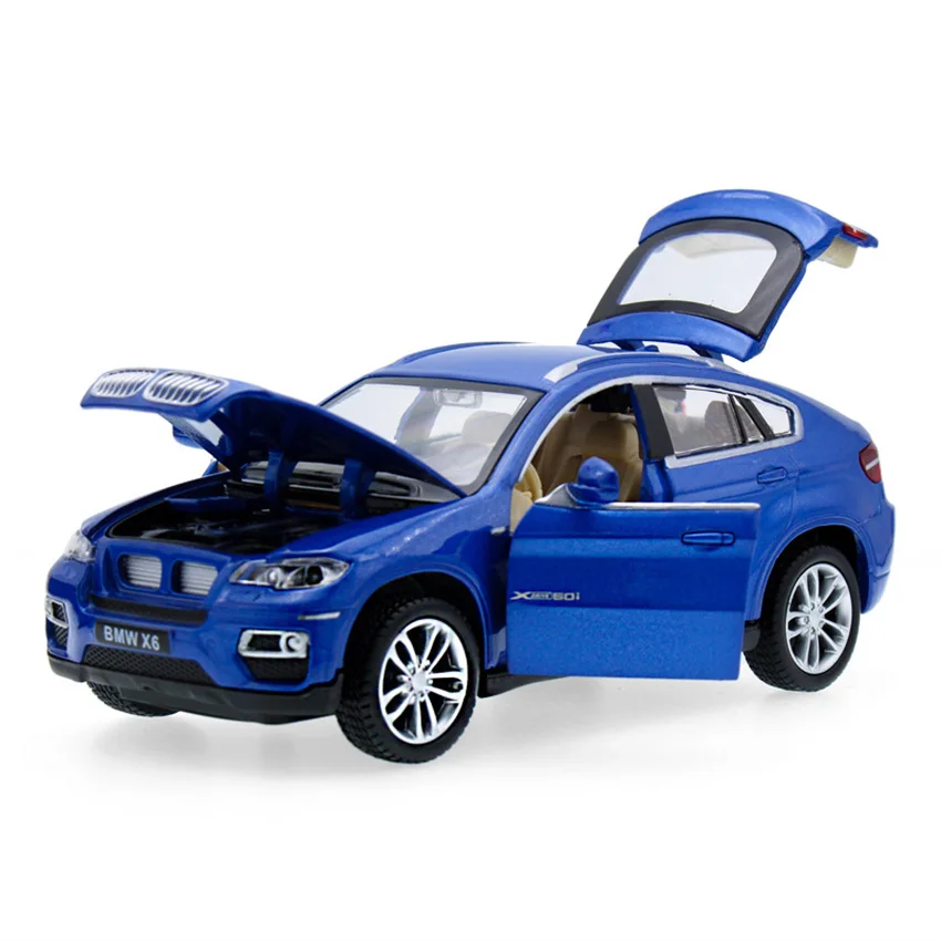 Goede 132 X6 SUV Coupe Simulatie Speelgoed Voertuigen Model Lichtmetalen Trek Kinderen Speelgoed Echt Licentie Collection Gift Off Road auto Kids