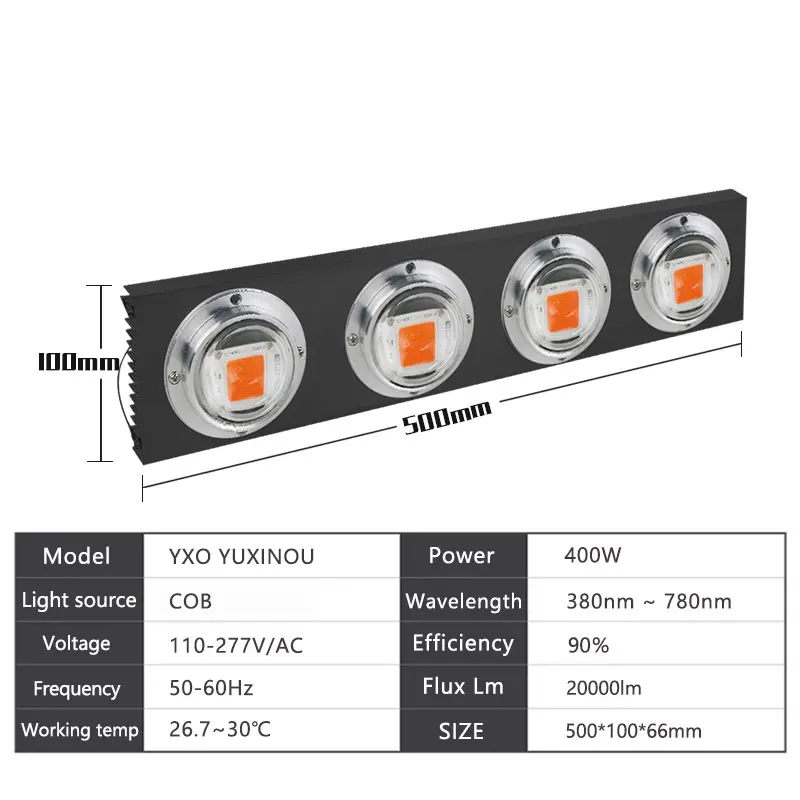 100 W 200 W 300 W 400 W 500 W СИД растет свет 300 Вт полный спектр для внутреннего парник, теплица для выращивания растений с/х Светодиодная лампа для выращивания овощей, цветущих растений режим