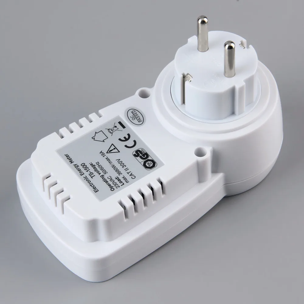 ЕС Plug Мониторы ts-1500 электронный счетчик энергии ЖК-дисплей энергии Мониторы plug-в счетчик электроэнергии