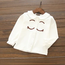 Коллекция года, весенне-осенний кардиган с рисунком ресниц для маленьких девочек, рубашка детская хлопковая рубашка с длинными рукавами детские топы, футболки