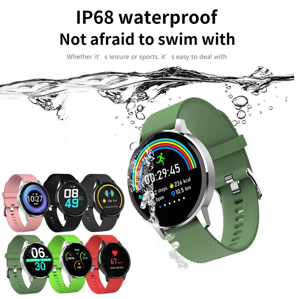 

T4 Smart Watch Waterproof Bluetooth Tempered Glass Fitness Tracker Heart Rate Monitor Men's Women For iPhone Xiaomi Huawei