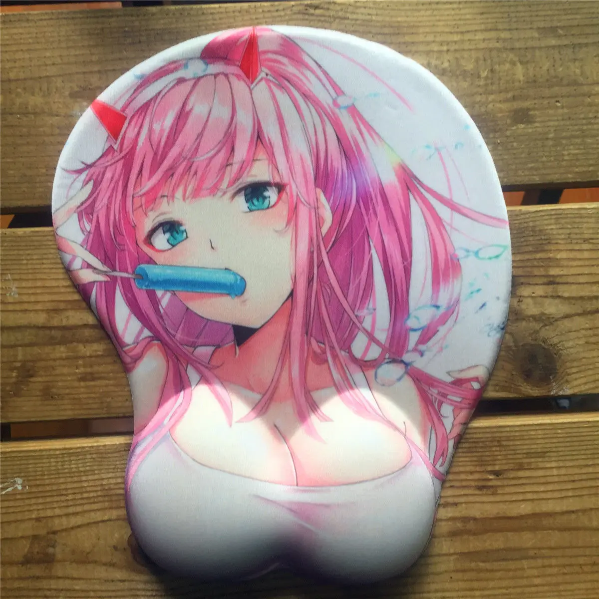 

Darling In The Franxx Zero Two Silica Gel 3D Mouse Pad Mousepad Wrist Rest