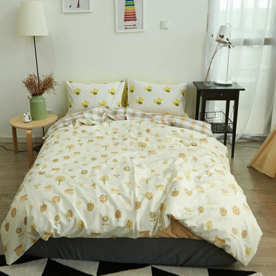 Online Get Cheap Bright Colored Bedspreads Aliexpresscom - Floral Duvet Cover Bee Pillowcases Soft Bedspread Cotton Bedding Set Brightcolor Cool Golden Autumn Single online get cheap bright colored bedspreads aliexpresscom - floral duvet cover bee pillowcases soft bedspread cotton bedding set brightcolor cool golden autumn single