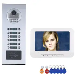 7 дюймов 1V1 двухстороннее видео домофон телефон удостоверения личности Система контроля доступа