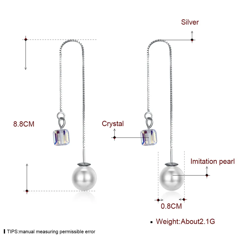 925 sterling silver Sugar Chain dangle Earrings (3)