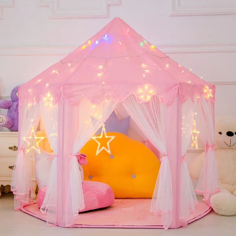 

Portable Princess Castle Play Toy Tent Children Activity Fairy House kids Indoor Outdoor Playhouse Beach Tent Baby playing Toy