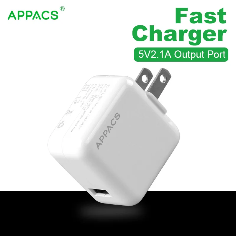APPACS 5V 2.1A универсальное USB зарядное устройство для путешествий адаптер настенная
