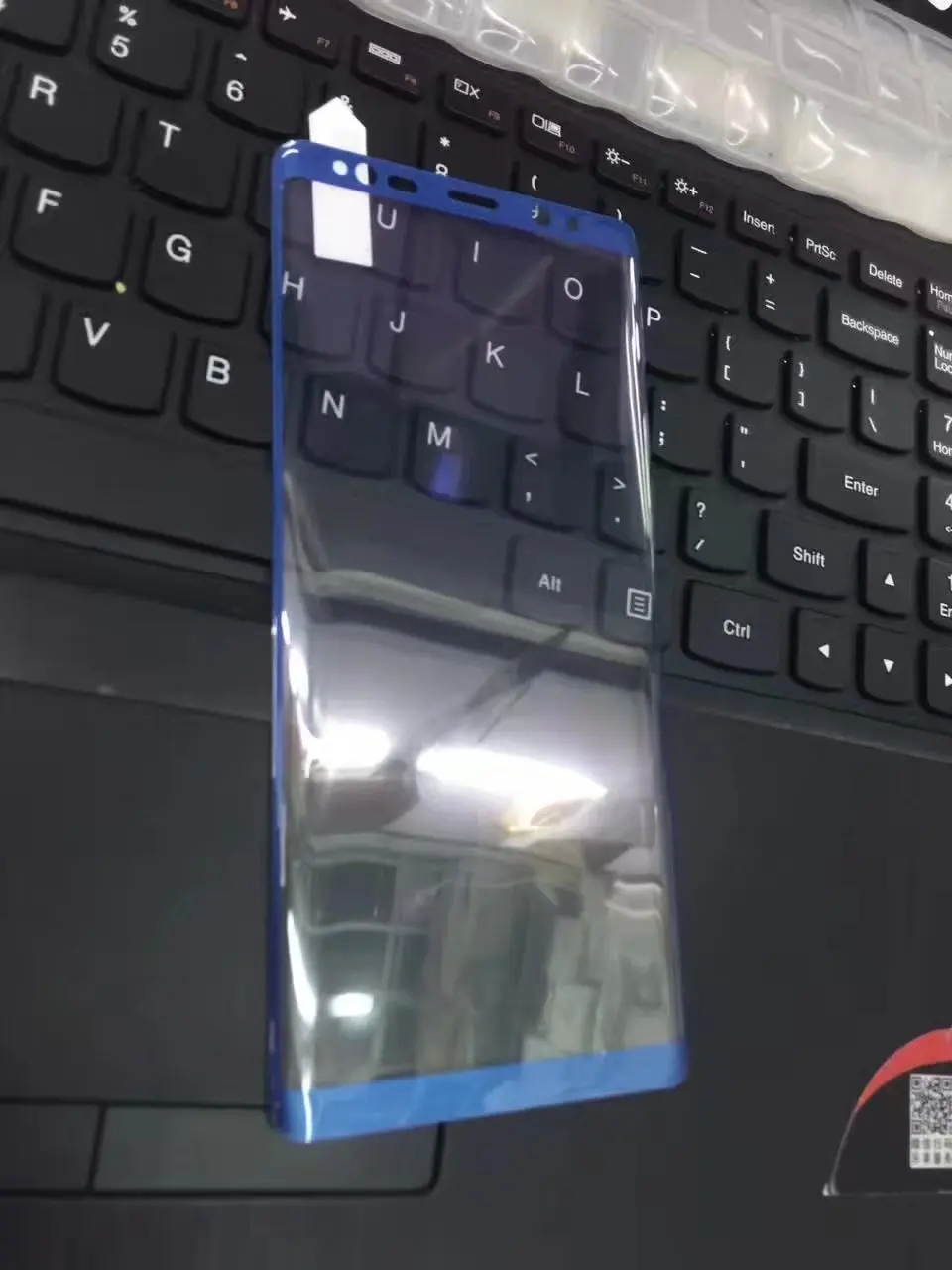 Botexbling 3D Full Cover для Samsung Galaxy Note8 Закаленное стекло Фильм 9 H прозрачные черный белый синий Примечание 8 Стекло гвардии пленка - Цвет: blue