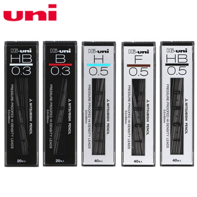 Japan UNI Hi-UNI05-300 автоматическая заправка карандашей ядро гладкая заправка не легко сломать 0,3 | 0,5 мм