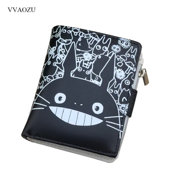 

Japan Anime Totoro Attack on Titan PU Leather Short Wallets Hasp Wallet Money Bag Card Holder Coin Purses Carteiras Femininas