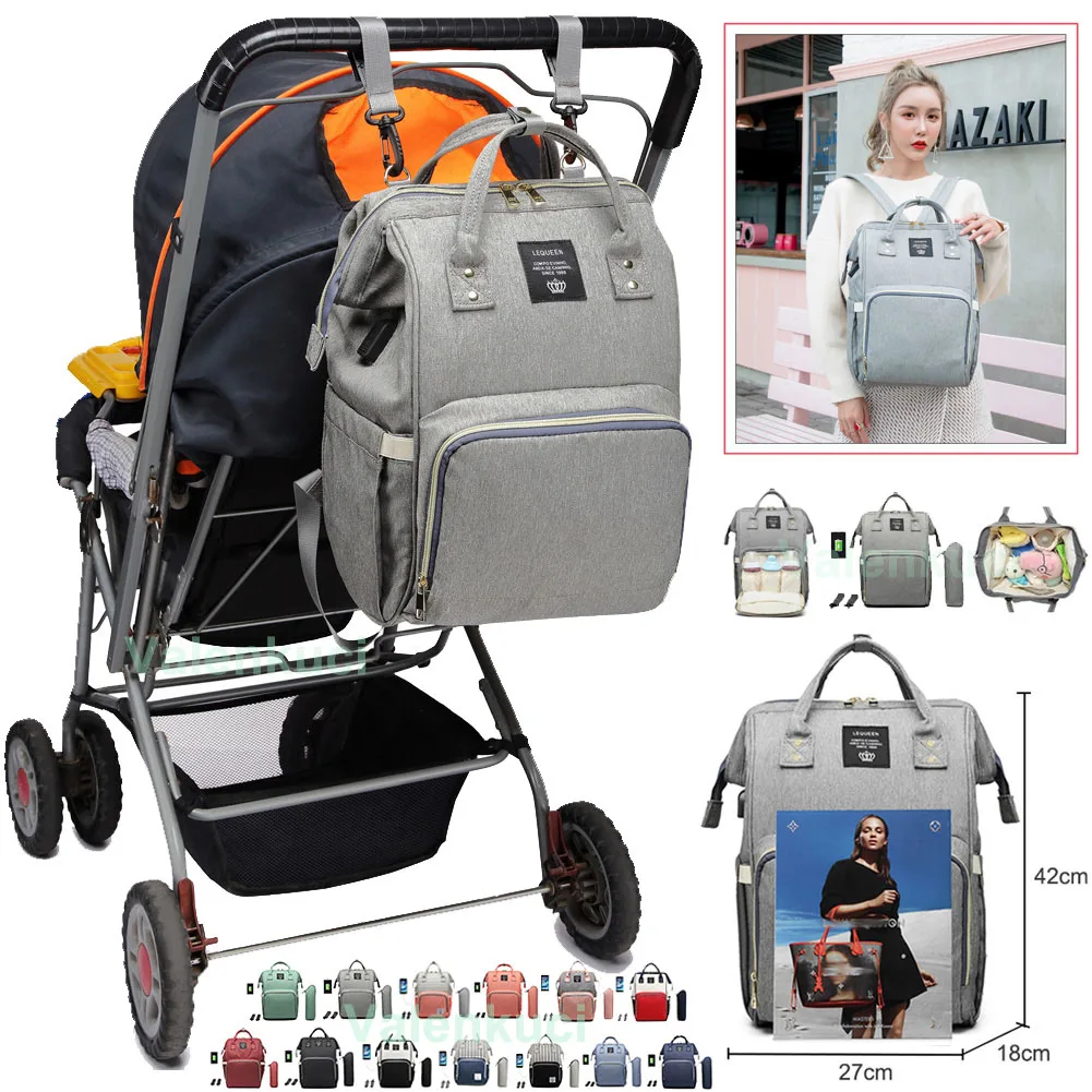 

Diaper Bags USB Interface Large Waterproof Nappy Diaper Bags Upgrade Fashion Outdoor Travel Backpacks Maternity Bags Mummy Bags