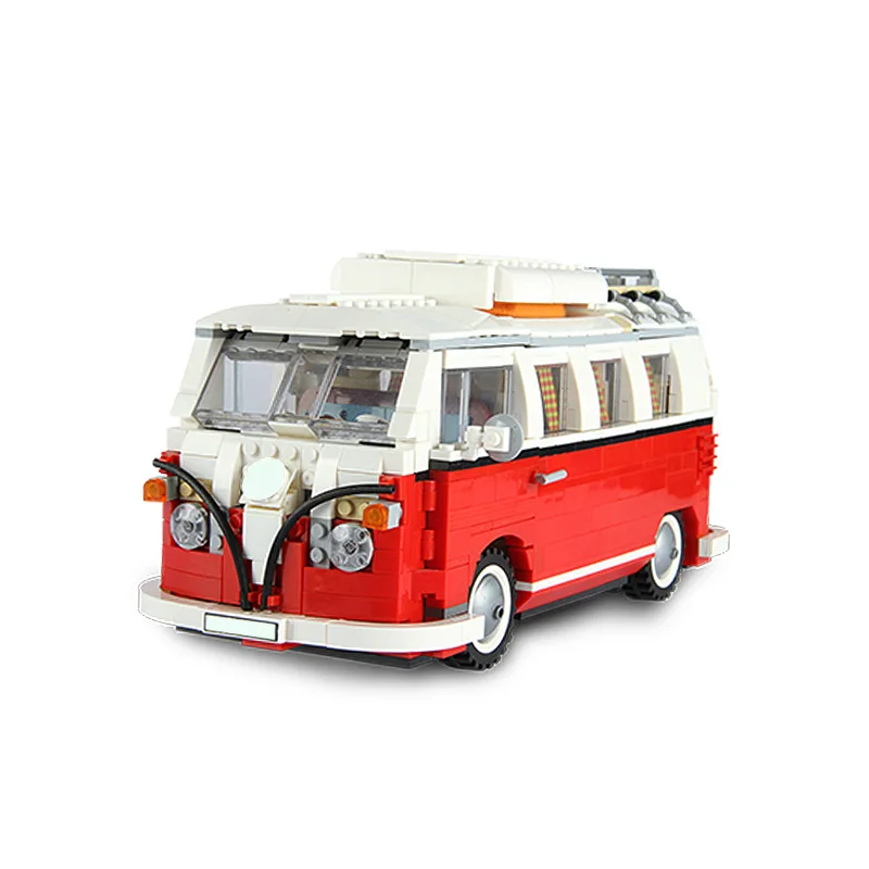 

Lepin 21001 Bricks 1354PCS Technic Bluding Blocks Volkswagen T1 Camper Van Model Block Compatible Legoing 10220 Bricks Toys