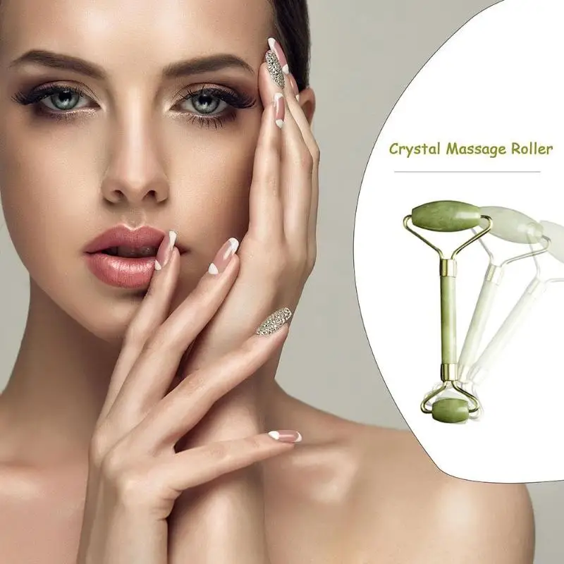 Massage Roller Double Head Facial Massage Roller Jade Face Slimming Body Head Neck Device Jade Roller