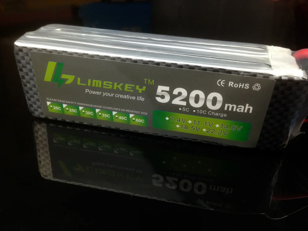 Купи Limskey POWER Lipo аккумулятор 4S 14, 8 v 5200mah 30c T/XT60 Plug RC вертолет Радиоуправляемый автомобиль радиоуправляемая лодка Квадрокоптер игрушки с дистанционным управлением Battey за 2,215 рублей в магазине AliExpress